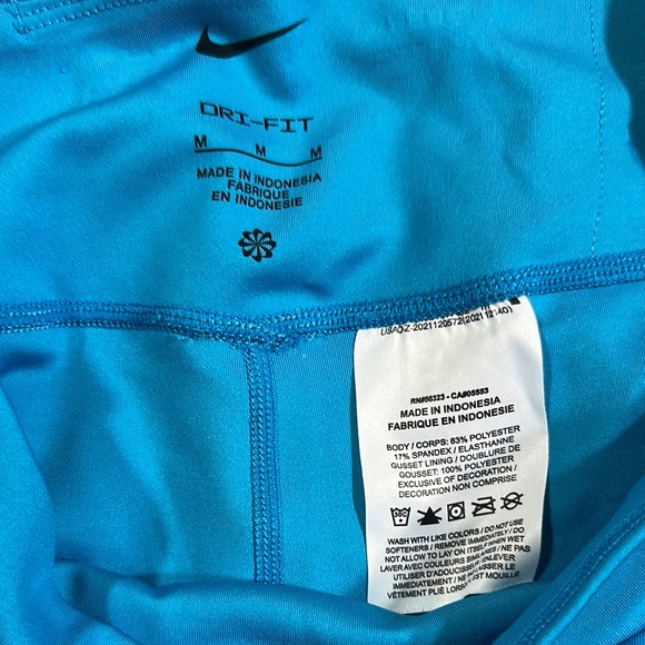 Nike Girls Bright Blue Active Leggings Size Medium - Picture 5 of 5